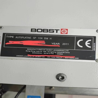 BOBST AUTOPLATINE SP 104 BM H Machine automatique de découpe sous pression et d'estampage de feuille avec hologramme
