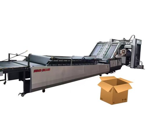 Machine à lamer automatique pour carton ondulé JIGUO FMZ-1650 à vitesse moyenne, Taille de lamination maximale : 1650 mm × 1600 mm, Vitesse de travail : 0-100 feuilles/min, 7000 feuilles/heure